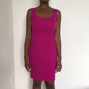 Ann Taylor Magenta Sleeveless Sheath Dress
